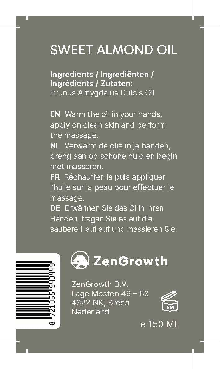 ZenGrowth 100% Natuurlijke Zoete Amandelolie 150ml