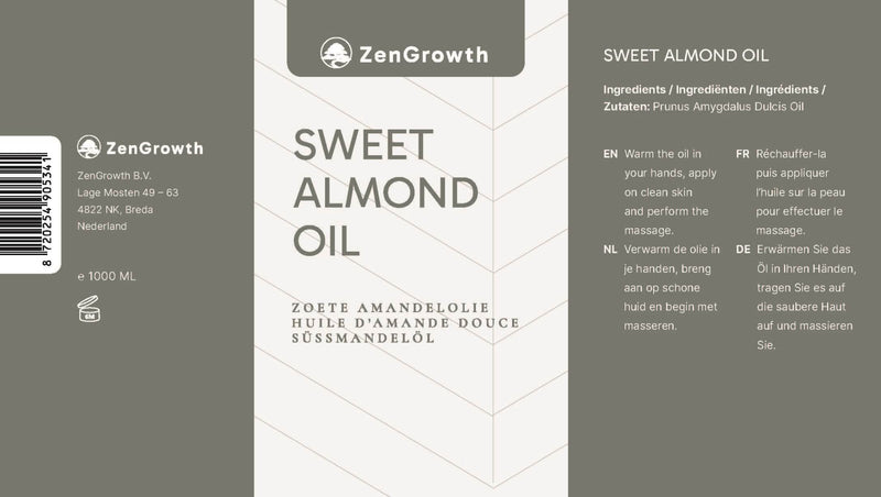 ZenGrowth 100% Natural Sweet Almond Oil 1l