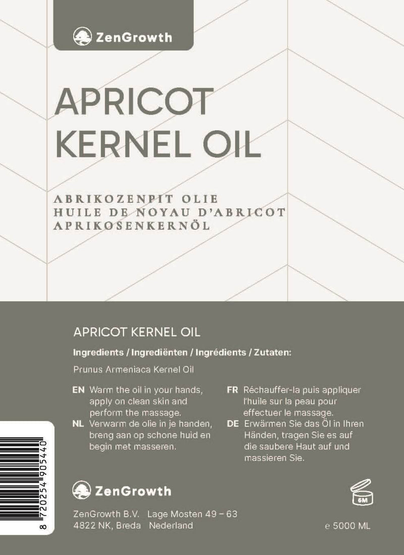 ZenGrowth 100% Natural Apricot Kernel Oil 5L