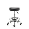 ZenGrowth Tabouret Black with Foot Ring and Chrome Frame