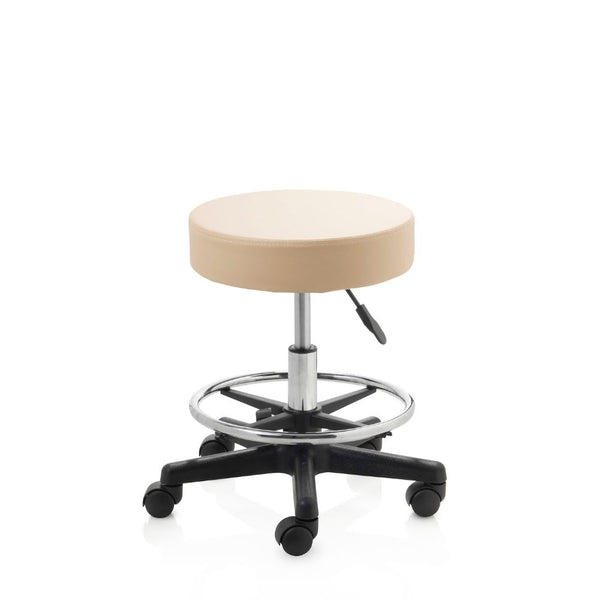 ZenGrowth Tabouret Beige with Foot Ring and Plastic Frame