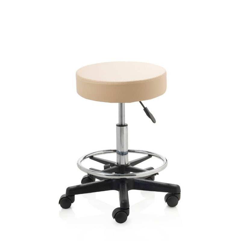 ZenGrowth Tabouret Beige with Foot Ring and Plastic Frame