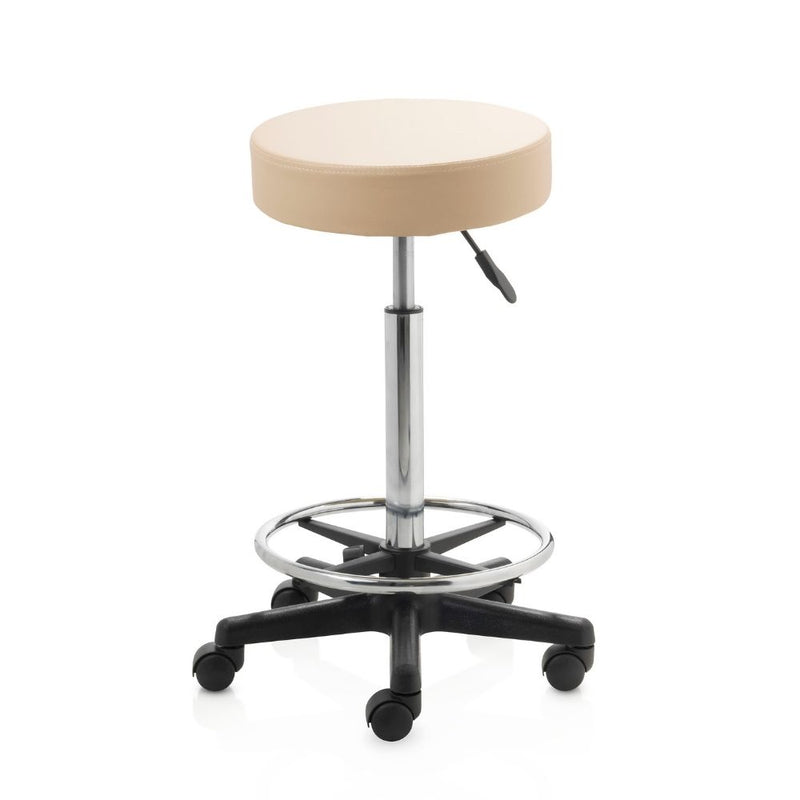 ZenGrowth Tabouret Beige with Foot Ring and Plastic Frame