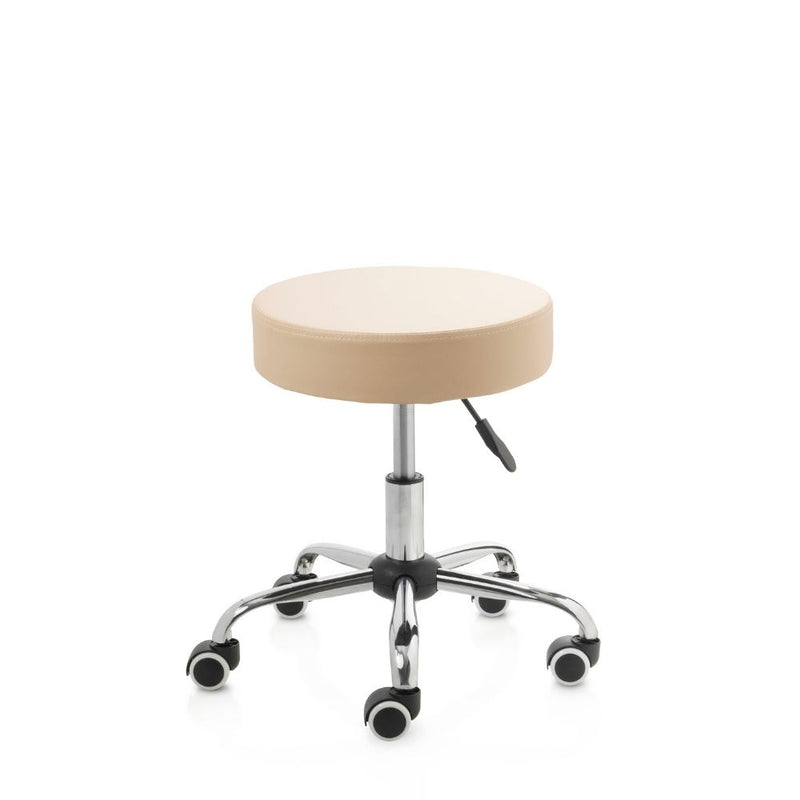 ZenGrowth Tabouret Beige with Chrome Frame