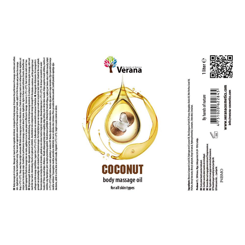 Verana 100% Natural Massage Oil Coconut 1L