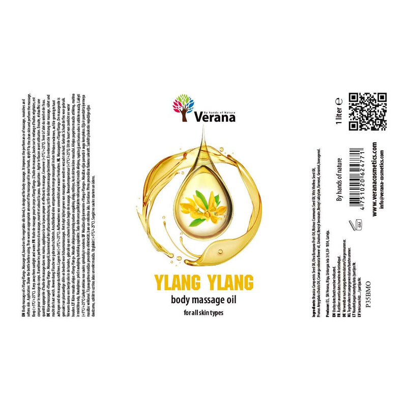 Verana 100% Natural Ylang Ylang Massage Oil 1L