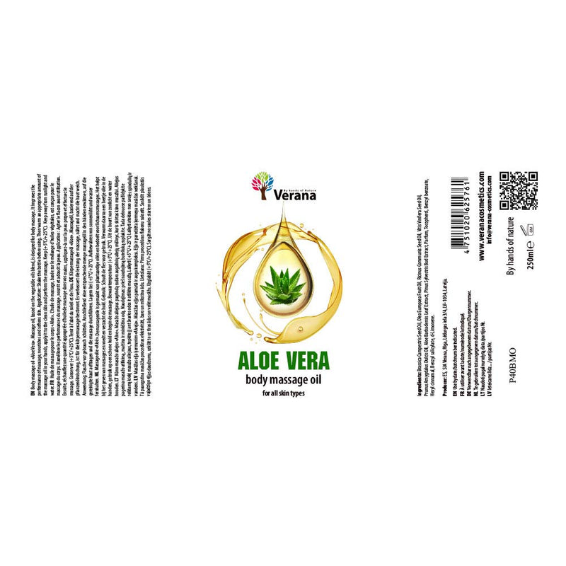 Verana 100% Natural Massage Oil Aloe Vera 250ml