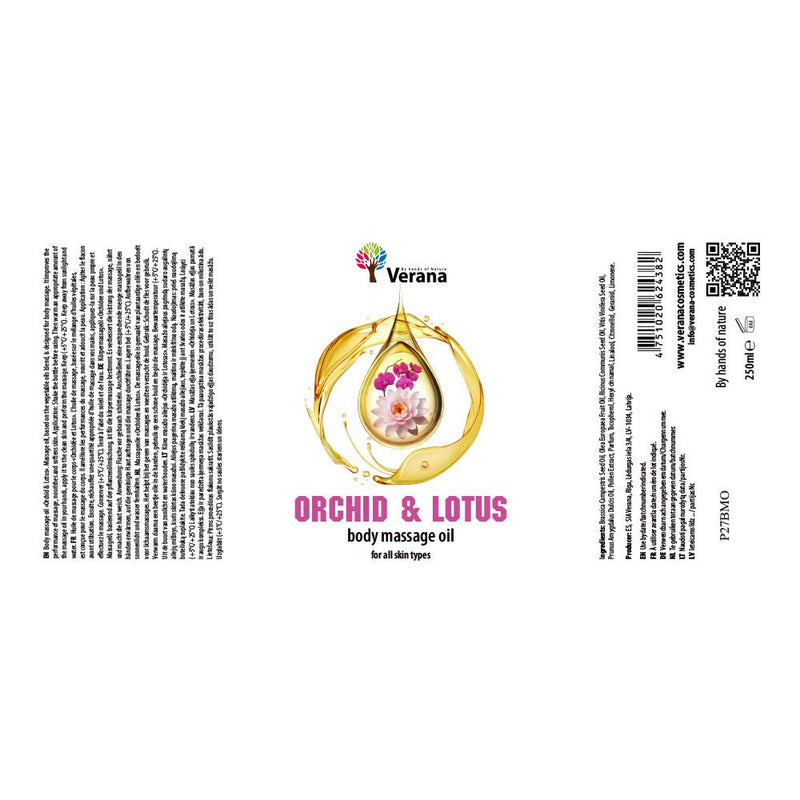 Verana 100% Natural Massage Oil Orchid Lotus 250ml