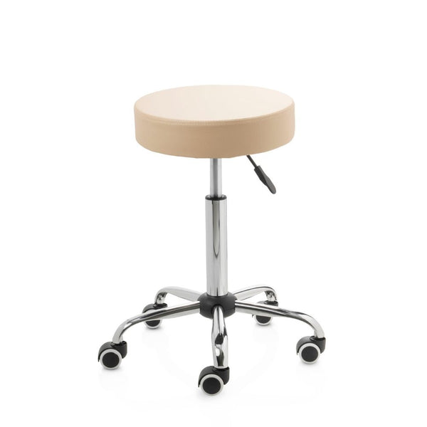 ZenGrowth Tabouret Beige with Chrome Frame