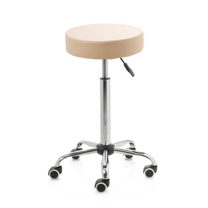 ZenGrowth Tabouret Beige with Chrome Frame