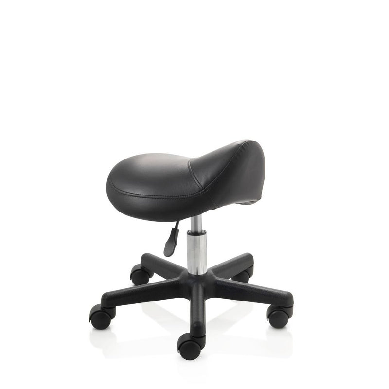 ZenGrowth Saddle Stool Black with Plastic Frame