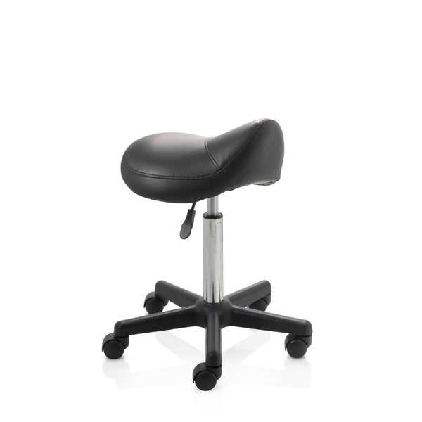 ZenGrowth Saddle Stool Black with Plastic Frame