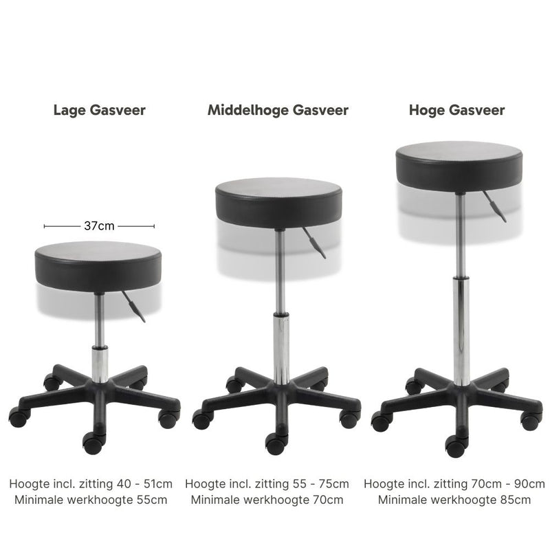 ZenGrowth Tabouret Black with Plastic Frame