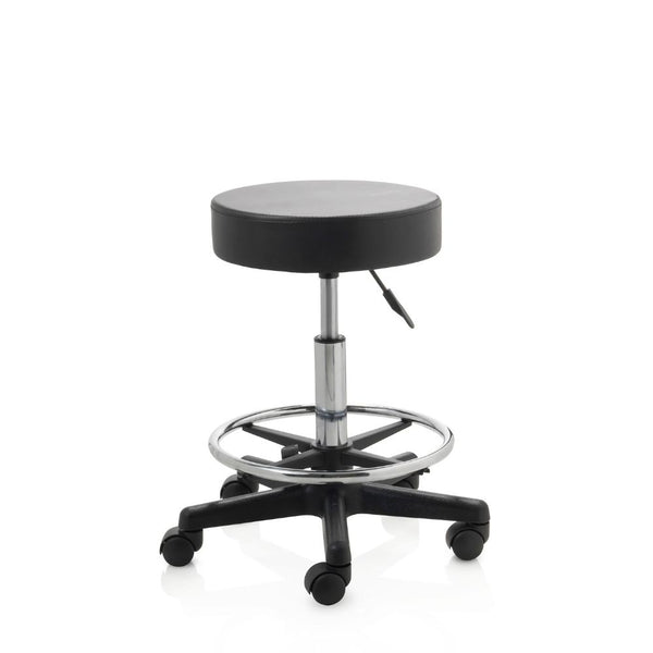 ZenGrowth Tabouret Black with Foot Ring and Plastic Frame