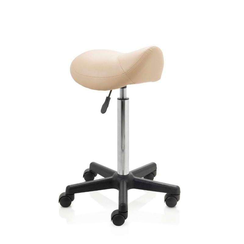 ZenGrowth Saddle Stool Beige with Plastic Frame