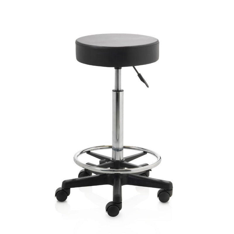 ZenGrowth Tabouret Black with Foot Ring and Plastic Frame