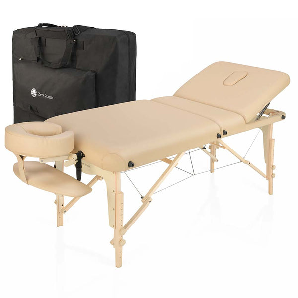 ZENGROWTH Folding Massage Table Nimman Beige 71cm