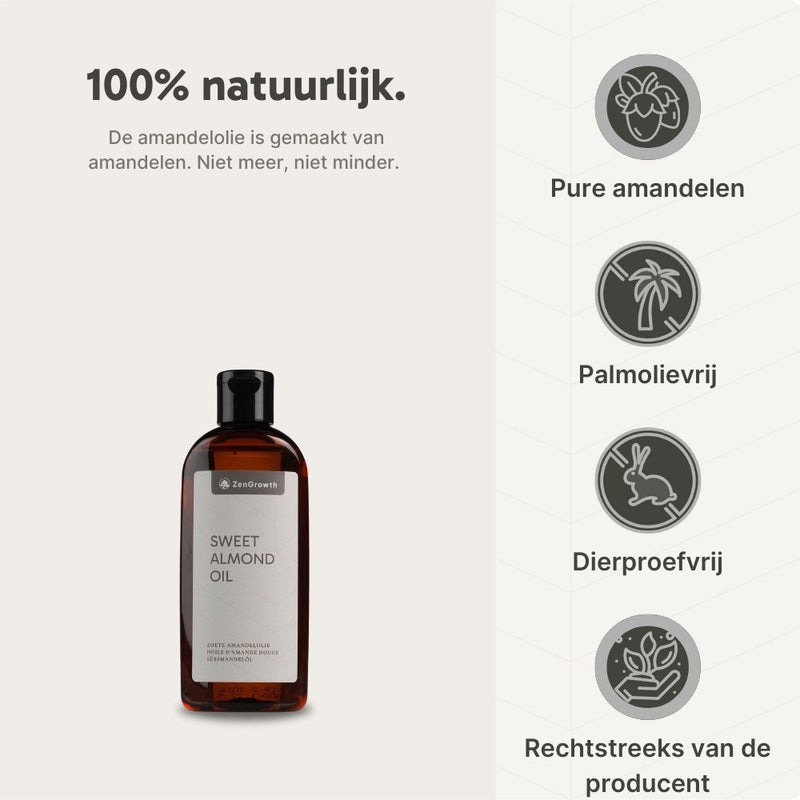 ZenGrowth 100% Natuurlijke Zoete Amandelolie 150ml