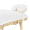 Fluffy Fleece Fitted Sheet with Elastic White with Headrest Cover