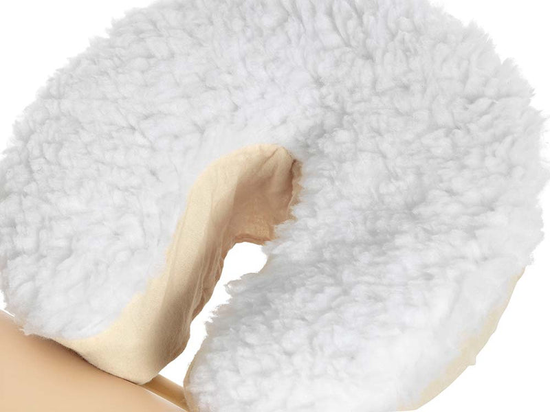 Fluffy Fleece Headrest Cover White