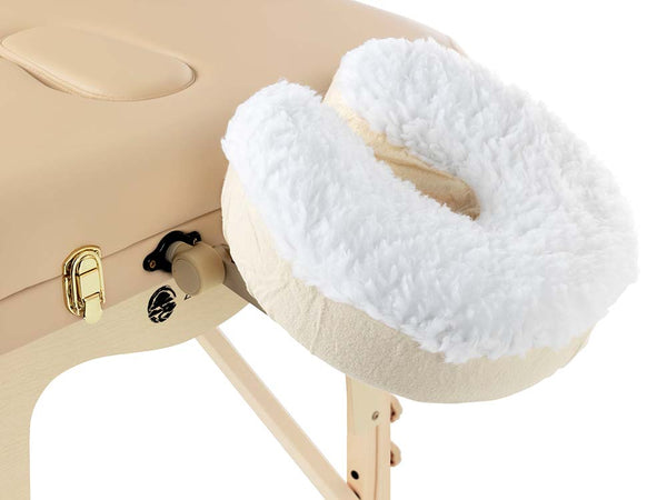 Fluffy Fleece Headrest Cover White