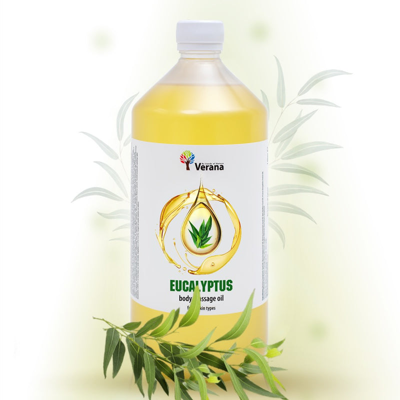 Verana 100% Natural Antiviral Massage Oil Eucalyptus 1L