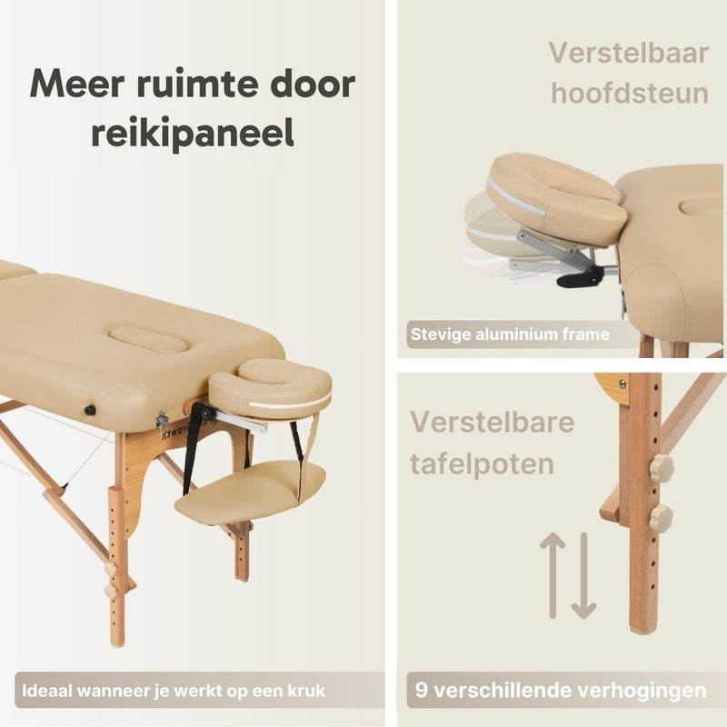 ZENGROWTH Massage Table Gavia Beige 71cm