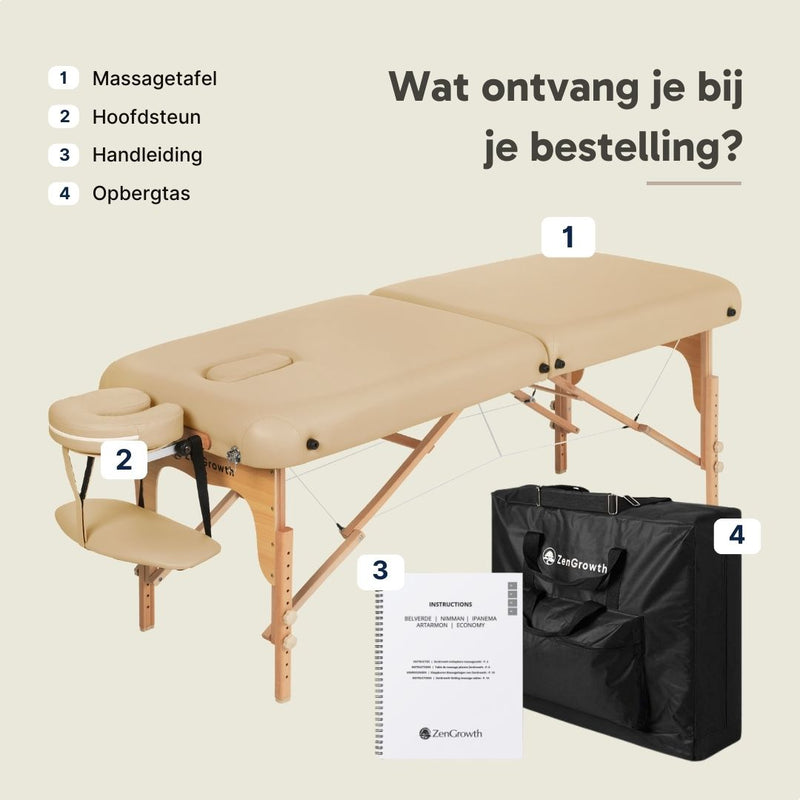 ZENGROWTH Massage Table Gavia Beige 71cm