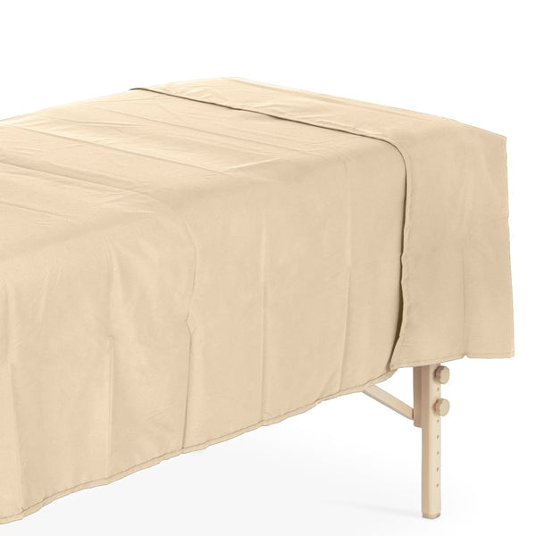 Microfiber Cover Blanket Massage Table Beige 150 x 230cm