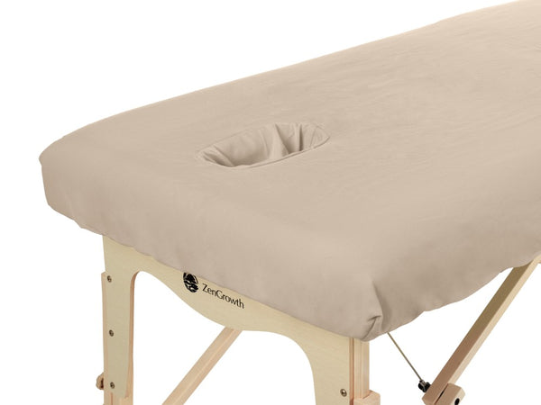 Microfiber Fitted Sheet with Face Hole Lightbrown 80cm