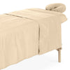 Microfiber Fitted Sheet Set Beige 80cm (incl. headrest cover and overlay blanket)