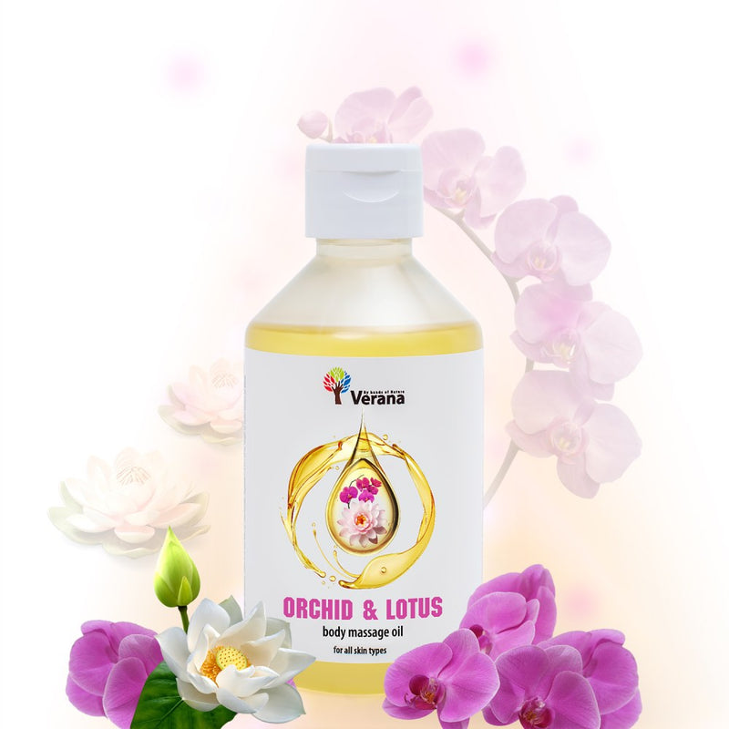 Verana 100% Natural Massage Oil Orchid Lotus 250ml