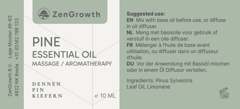 ZENGROWTH Biologische Etherische Olie Den Display inclusief 12 flesjes