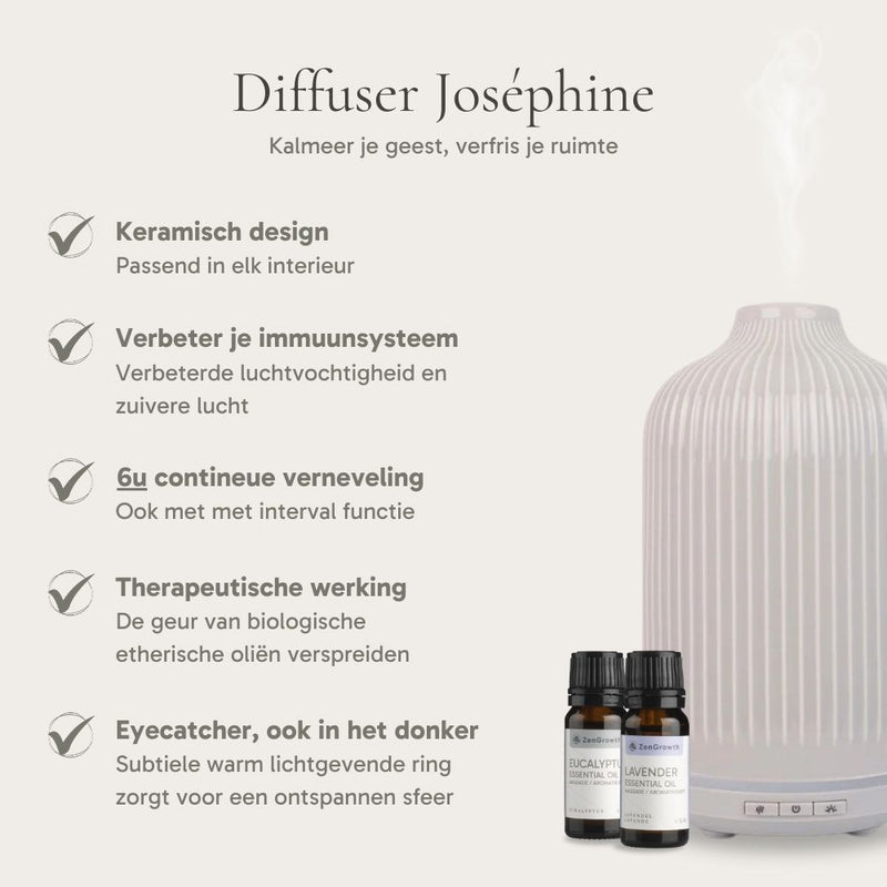 Relax Set - Josephine Diffuser + 2x 10ml Essential Oil