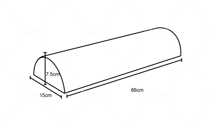 ZenGrowth Half-Round Knee Roll Mocca 15cm