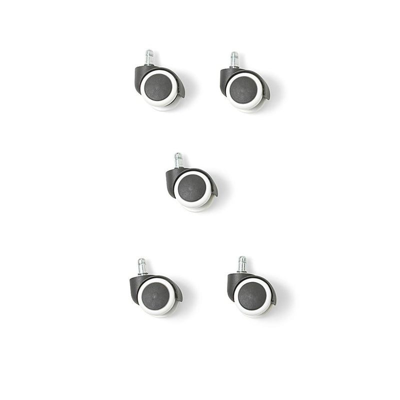 Soft swivel casters for stools and saddle chairs