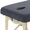 Terry Cloth Fitted Sheet for Massage Table Gray with Face Cradle Opening