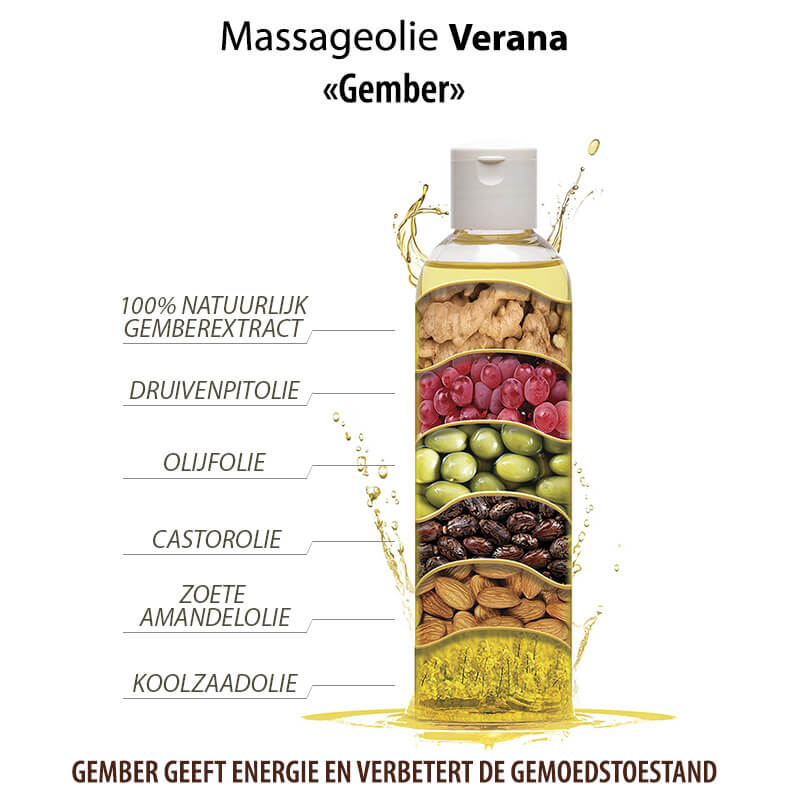 Verana 100% Natural Ginger Massage Oil 1L