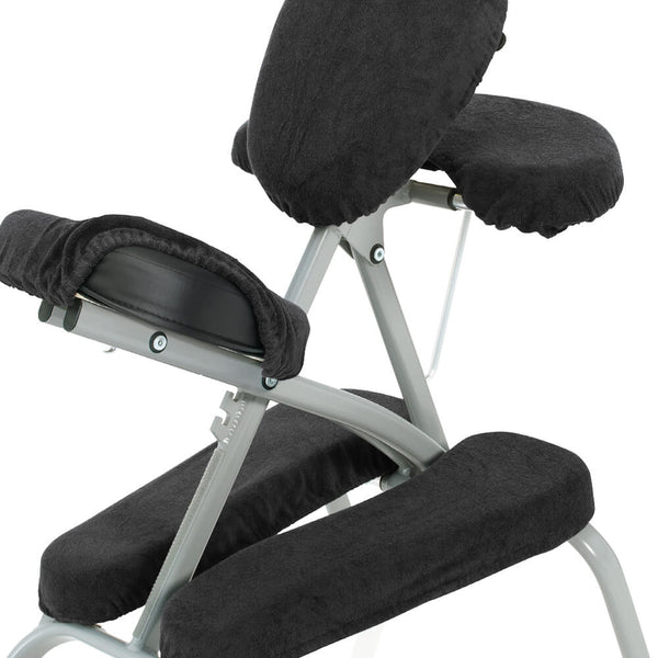 ZenGrowth Terry Cloth Cover Set for Massage Chair Black